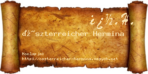 Öszterreicher Hermina névjegykártya